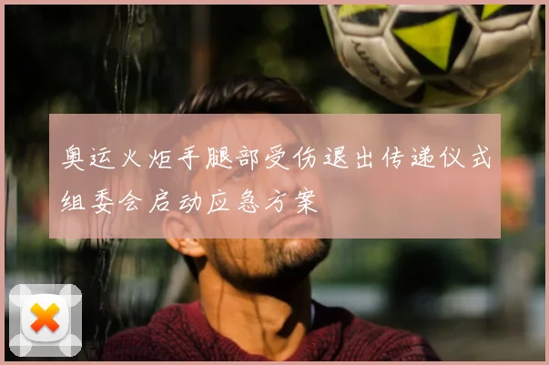 奥运火炬手腿部受伤退出传递仪式组委会启动应急方案